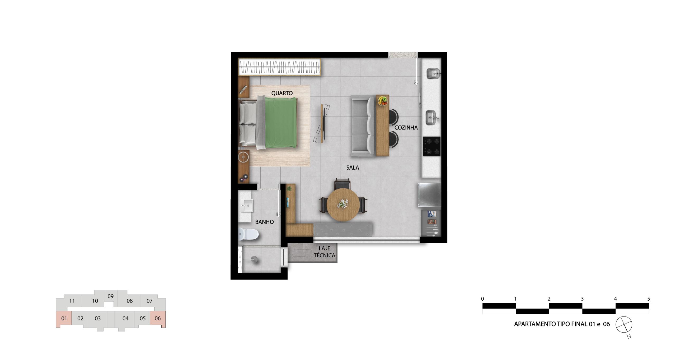 Apartamento 1 Quarto — foto 2