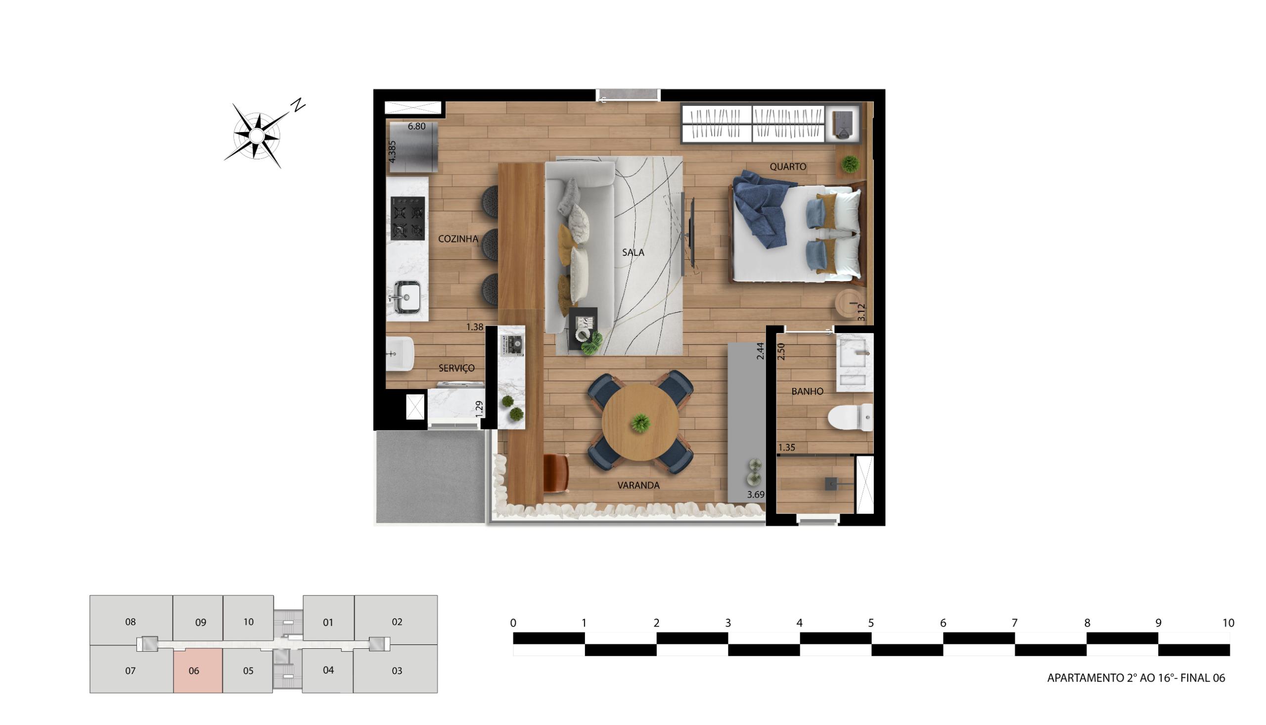 Apartamento 1 Quarto — foto 4